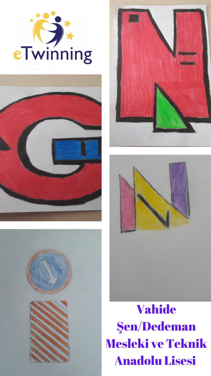 Vahide Şen/Dedeman Mesleki ve Teknik Anadolu Lisesi
9 Mayıs eTwinning Günü Harflerden Kolaj Çalışmamız