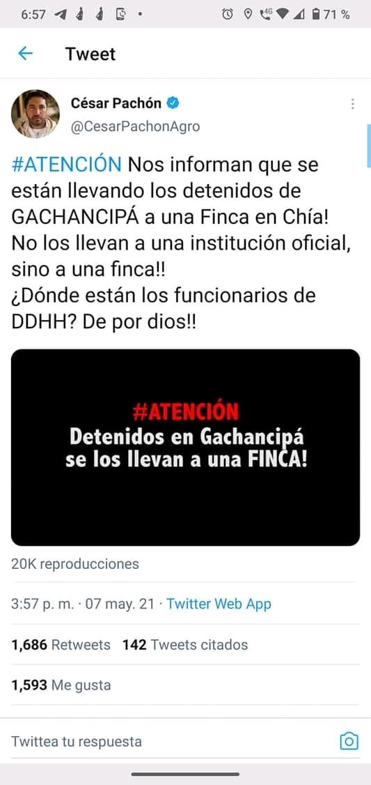 JeisonDavidFue1's tweet photo. @ONUHumanRights https://t.co/us7oZPcAQ2