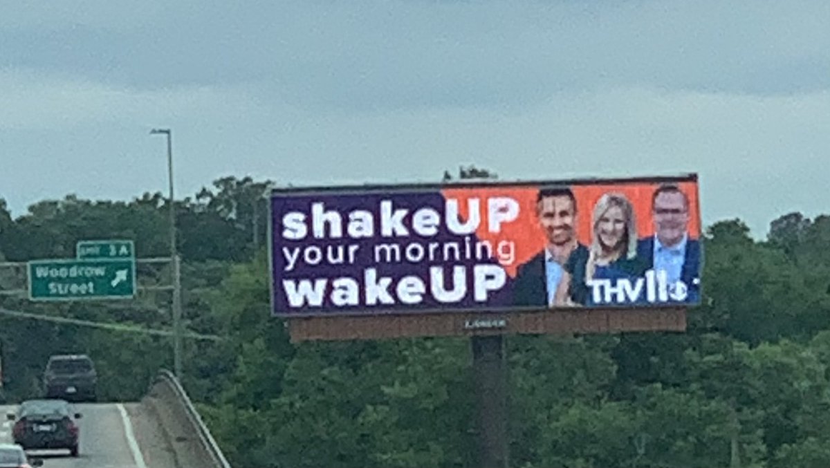 AmandaJaegerTV's tweet photo. Saw this billboard. That girl looks just like me! ;) #thv11 https://t.co/2EklAvRUG6
