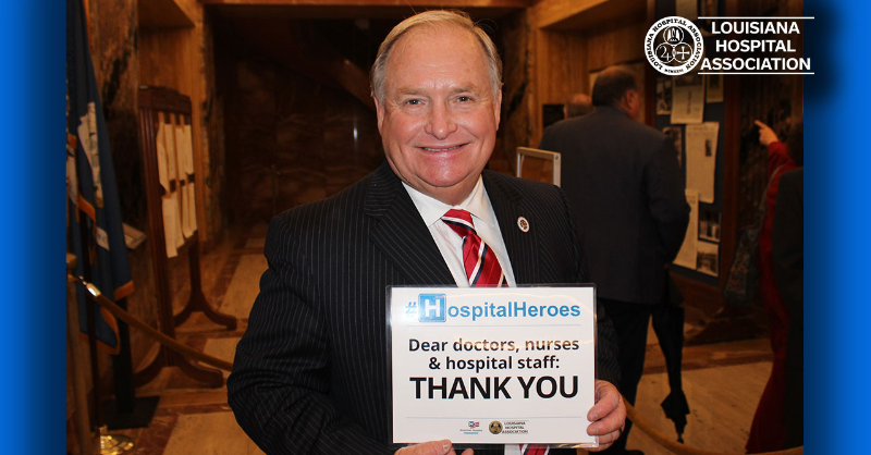 LAHospitals's tweet image. For #VirtualHospitalDay and National #HospitalWeek, Rep. @RickEdmondsLA shared a special thank you to #LouisianaHospitals and the #HealthcareHeroes in his district. @WomansHospital #HospitalHeroes #lalege #lagov