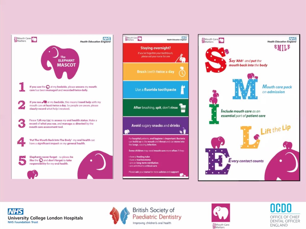 Excellent presentation from @ooshie101 on Mini Mouth Care Matters! Great initiative... and of course we all love Elwood the Elephant 🐘 👄 🦷 #PuttingTheMouthBackInTheBody