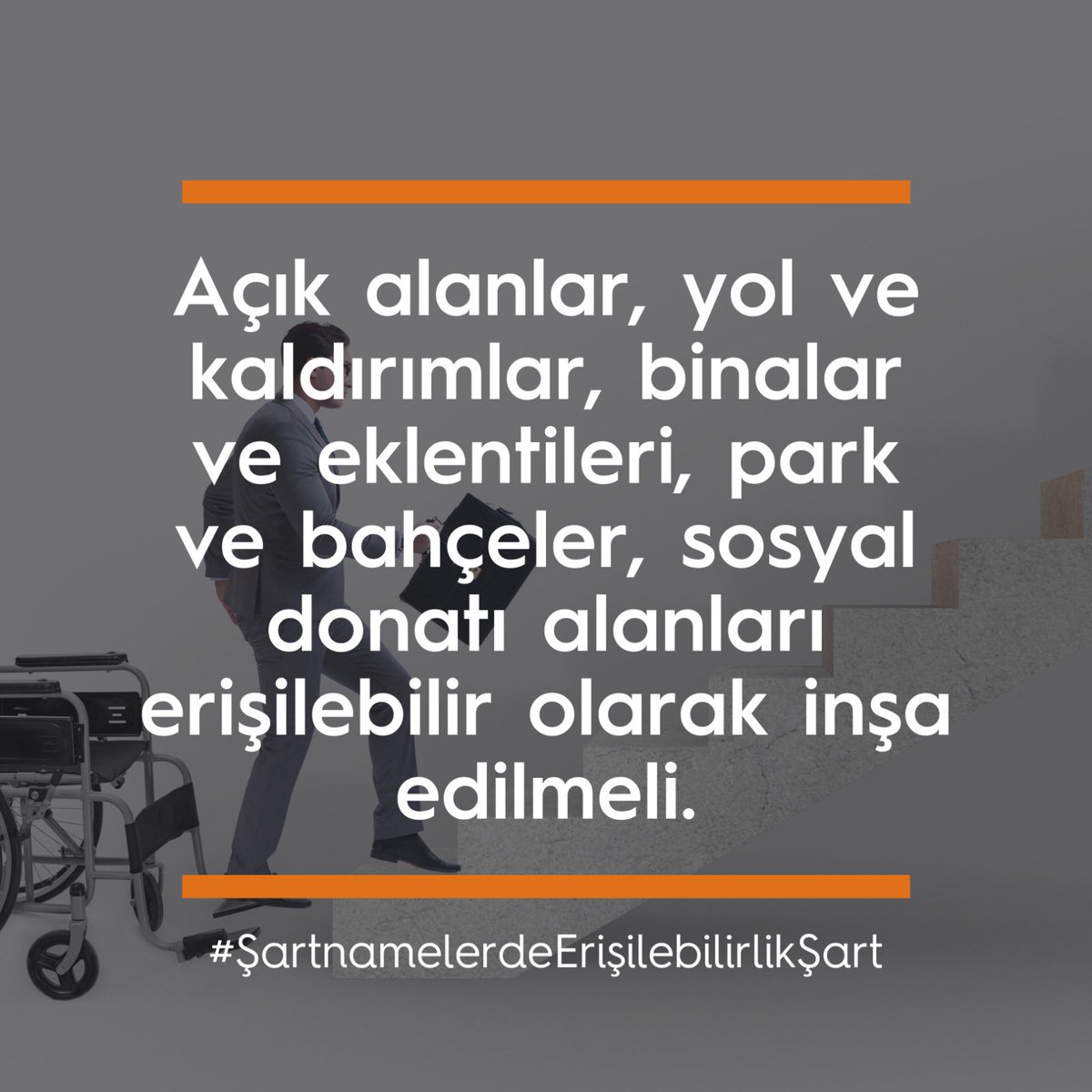 engelsizerisim's tweet photo. Açık alanlar, yol ve kaldırımlar, binalar ve eklentileri, park ve bahçeler, sosyal donatı alanları erişilebilir olarak inşa edilmeli.
#ŞartnamelerdeErişilebilirlikŞart
@TBMMResmi @cimerofficial @RTErdogan @tcbestepe @murat_kurum @KamuIhale1 https://t.co/pqL2uxOWQ6