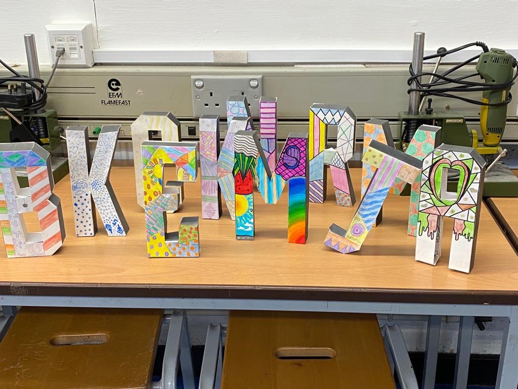 Yr9 Graphic 3D lettering <a href="/GlenmoorAcademy/">Glenmoor Academy</a>