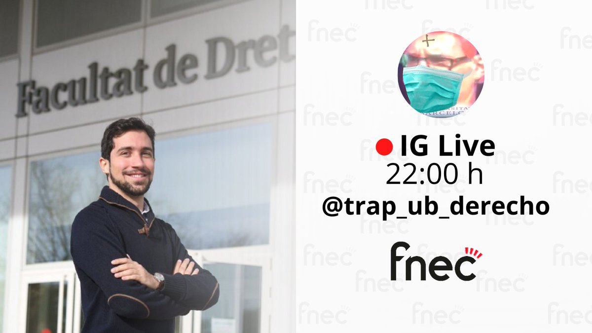 Demà entrevista amb TrapUB al seu IGLive a les 22h. Explicaré el projecte de la @UBfnec a la facultat de Dret.
🔴 Ho podreu seguir aquí:
instagram.com/trap_ub_derech…
#estudiantsUB