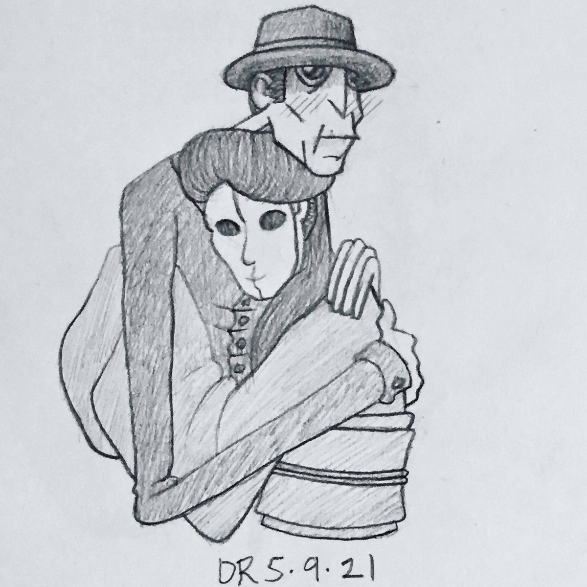 Picklerocketart's tweet photo. Local old man gets first hug in decades 

(Support my art at https://t.co/BclRvbP6as)

#littlenightmares #littlenightmares2 #thinman #thelady #palecity #themaw #thinmanxthelady #thindy #art #sketch #pencil #artwork #artist #artistsontwitter #horror #HorrorFan #FANART https://t.co/lgY1hK9VeU