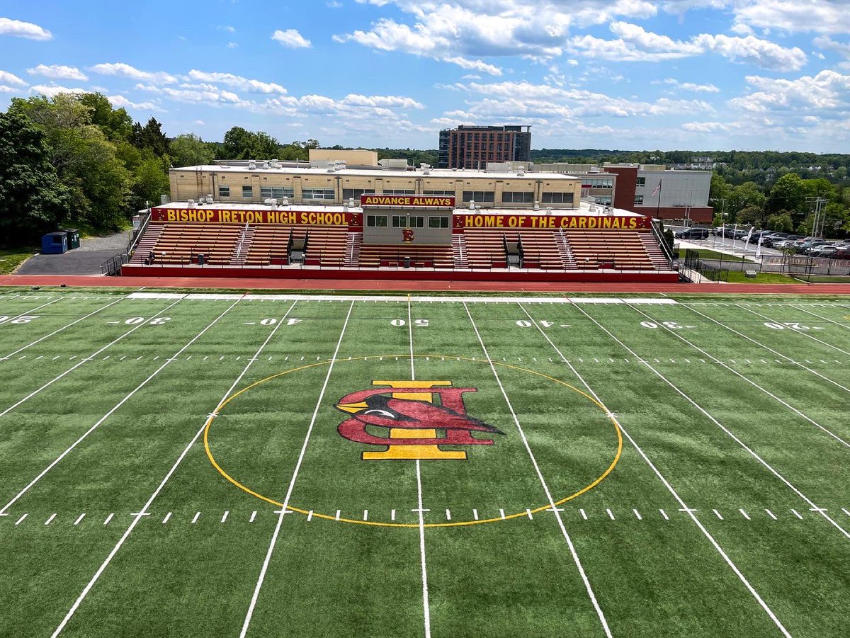 IretonAthletics's tweet image. How’s that for a bird’s-eye-view 👀 #FannonField #GreatToBeACardinal #AdvanceAlways