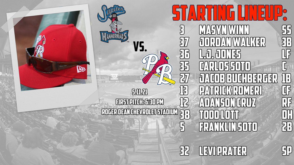 GoPBCardinals's tweet photo. We had a little PTSD from Monday's off-day, not gonna lie.

BUT WE'RE BACK TONIGHT!

⚾️@GoPBCardinals at @GoHammerheads 
🏟️@RDCStadium
⏰6:30 PM EST
🎧: https://t.co/iQkpdCzAtt https://t.co/UcKOhNpNXZ