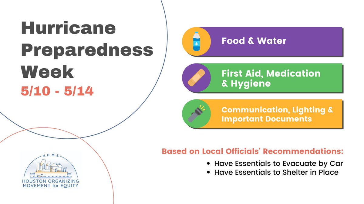 HOME_Coalition's tweet photo. Yesterday kicked off Hurricane Preparedness week, and there’s no better time than now to start preparing! Hurricane season is June 1 - November 30, check out this #HurricanePrep list to start building your emergency kit. Get more details from @TexasDSHS: https://t.co/1TZK5NOrUs https://t.co/QFtUmmFWkB
