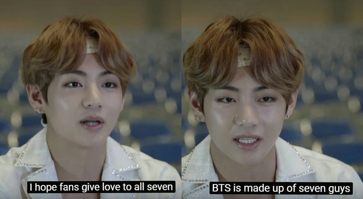 darkestjjk's tweet photo. "please love the 7 of us without leaving any member behind" -kth.

BTS IS 7. https://t.co/XwRUjw2jln