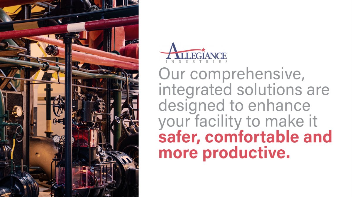 Our comprehensive, integrated solutions are designed to enhance your facility to make it safer, comfortable and more productive. 
#AllegianceIndustries #JanitorialServices #SecurityServices #ElectricalServices #MaintenanceServices #AllInclusive #FacilityUpkeep