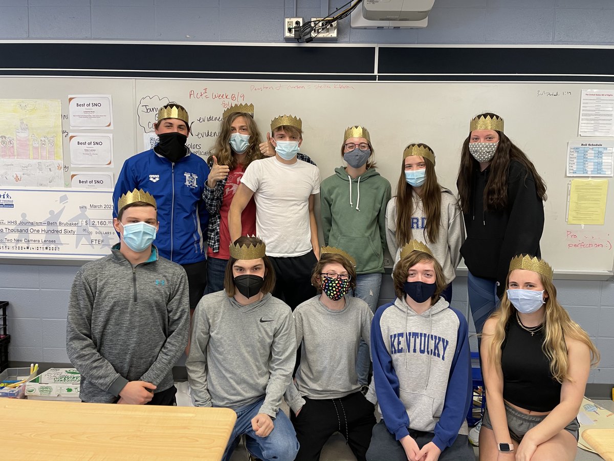 Gold paper crowns after completing the AP Seminar EOC because... why not? Proud of these guys after a crazy year!