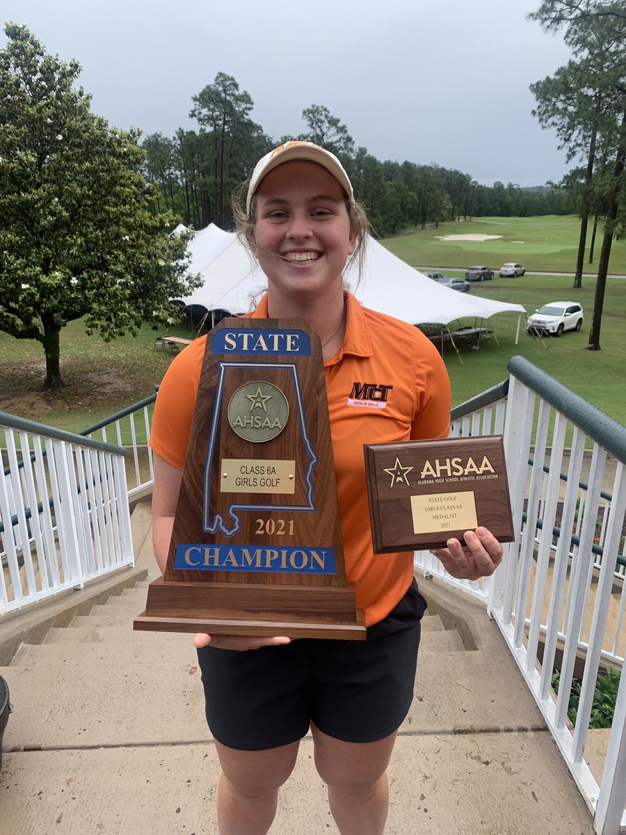 Congratulations to <a href="/McTGirlsGolf/">McTGirlsGolf</a> Laura Burch. 6A <a href="/AHSAAUpdates/">AHSAA</a> State Tournament Medalist! #WhoAreWeMcT <a href="/BenThomasPreps/">Ben Thomas</a>