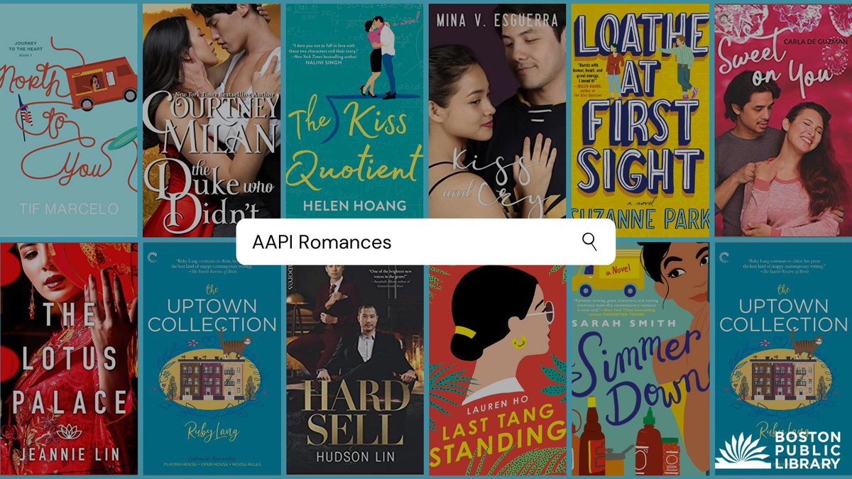 BPLBoston's tweet photo. Enjoy a romance read for #AAPIHeritageMonth! Check out this #BPLBooklist of romance titles by authors of Chinese, Korean, Filipino, Vietnamese, and Malaysian descent.
See the full list: https://t.co/hC25xPNHAr https://t.co/cdwuwH6chm