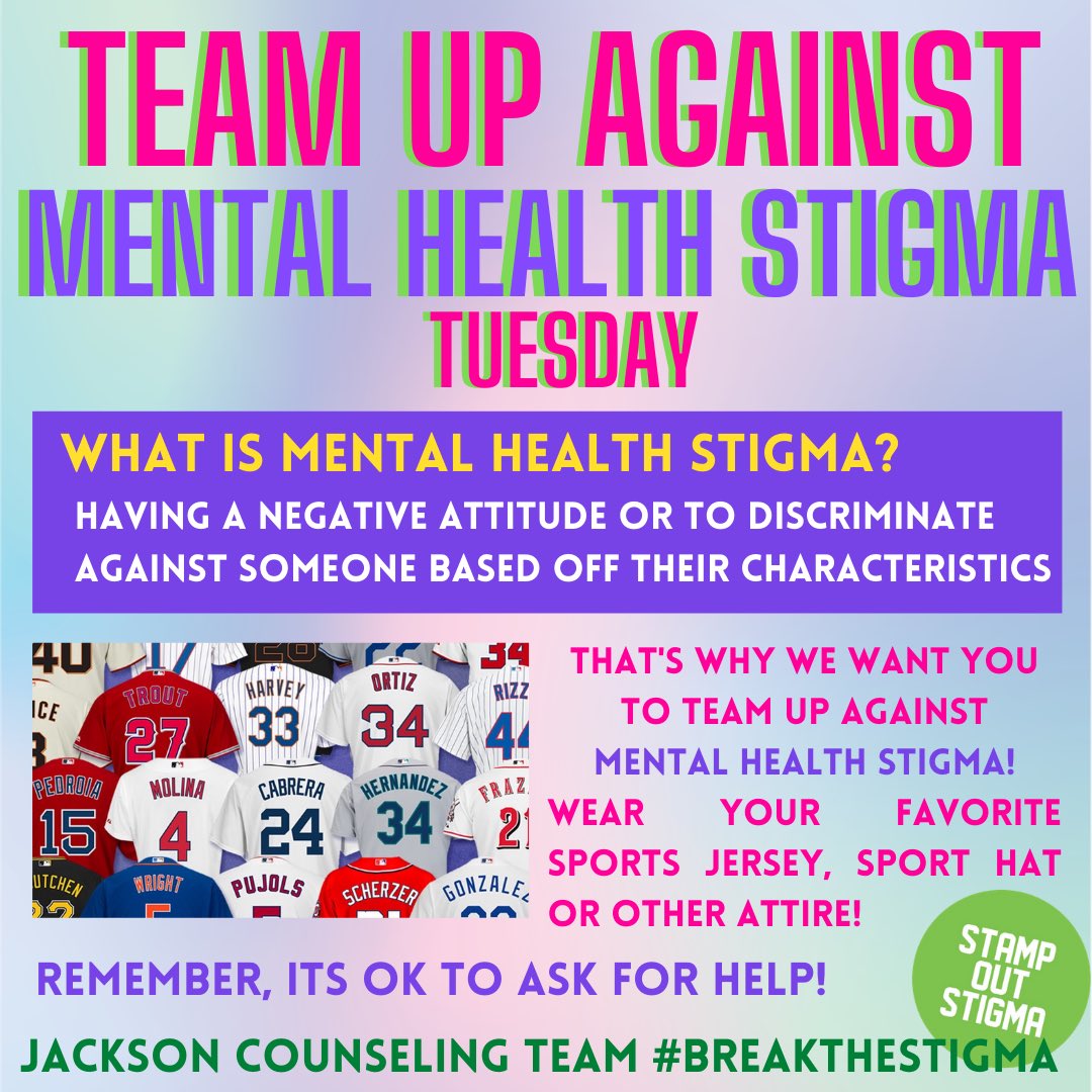 Team Up Tuesday! Let’s stamp out the stigma around Mental Health! #BreakTheStigma #MentalHealthAwarenessWeek2021