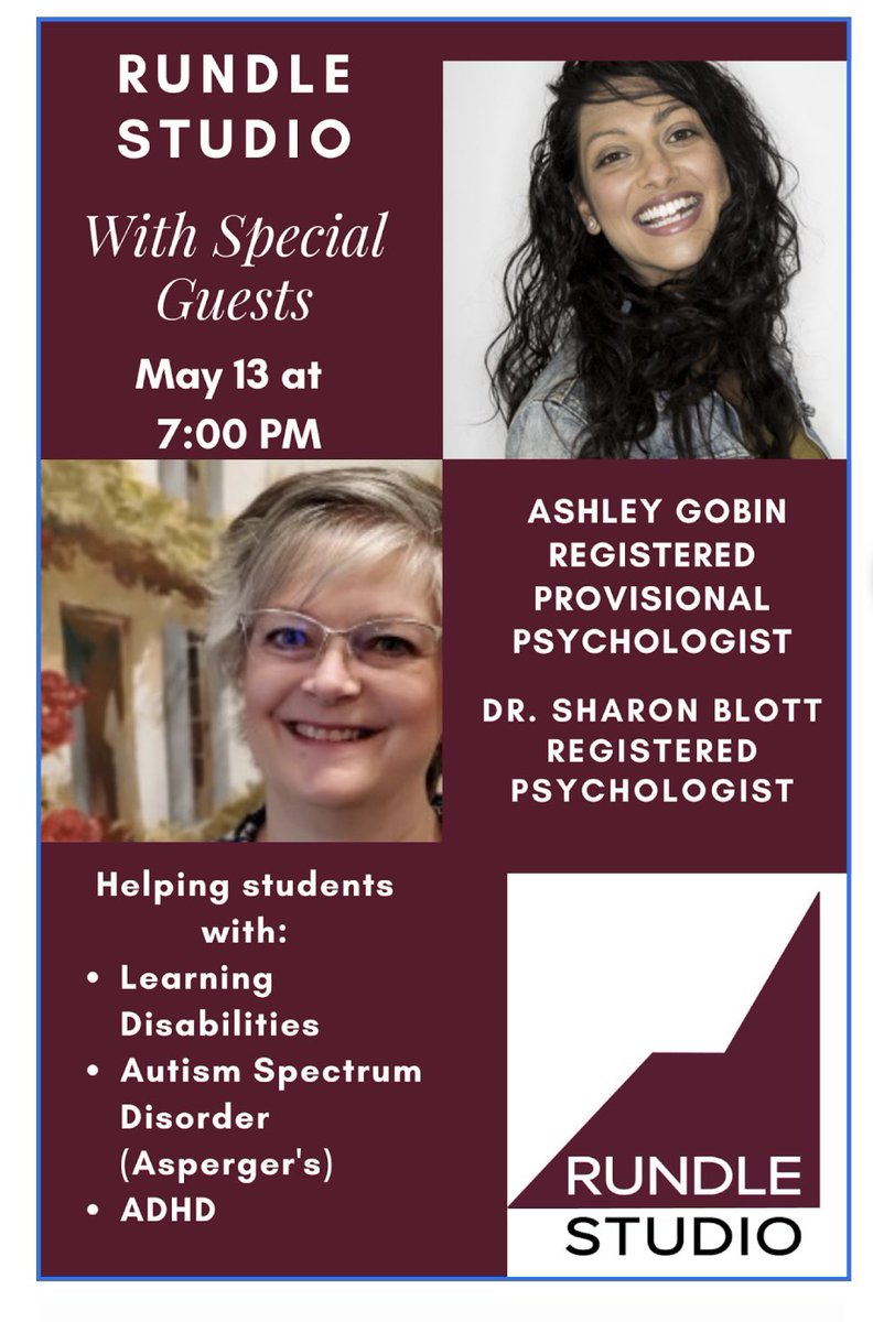 Join us for an exciting event this Thursday, May 13, from 7-8pm for a live information session on how students with learning disabilities can succeed online. Sign up rundle.schooladmin.ca/portal/public_…  rundle.ab.ca/studio
