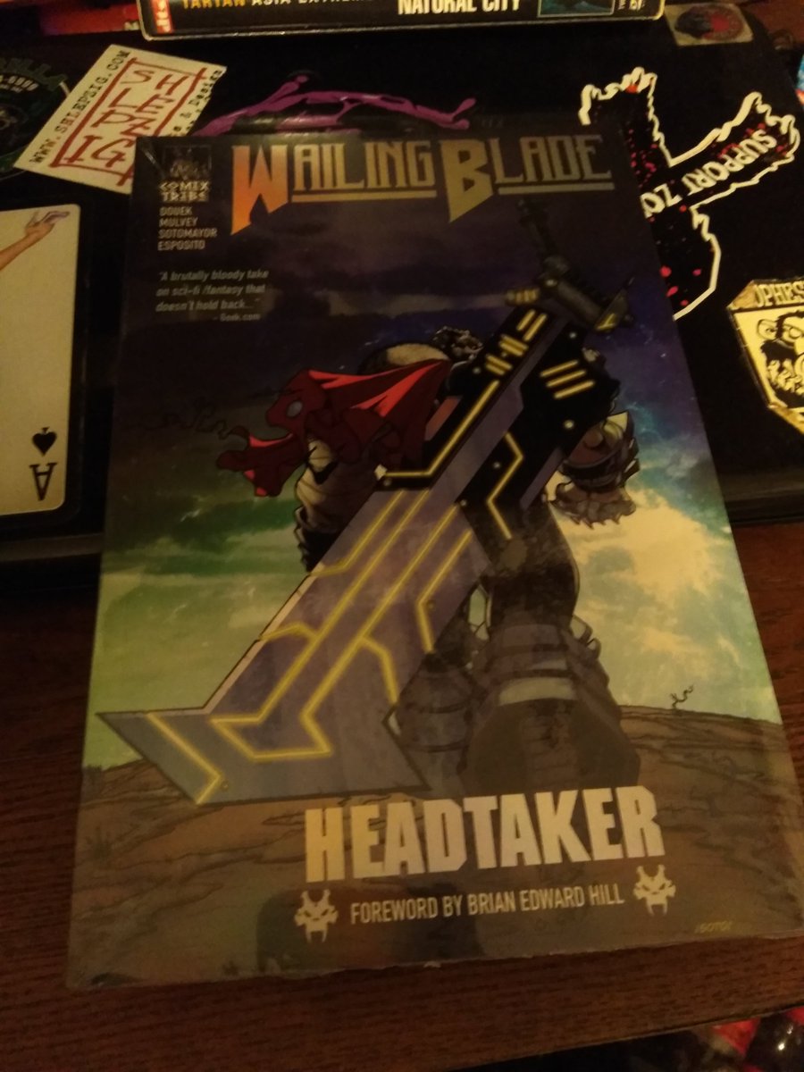 JohnnyAlpha81's tweet photo. Oh yeah oh yeah oh yeah @rdouek &amp; @JoeMulv are the best the nicest &amp; most BRUTAL guys on Twitter! I've been dying for this book #WailingBlade is now on my hands long live #Comixtribe https://t.co/TvLlrbOv6h