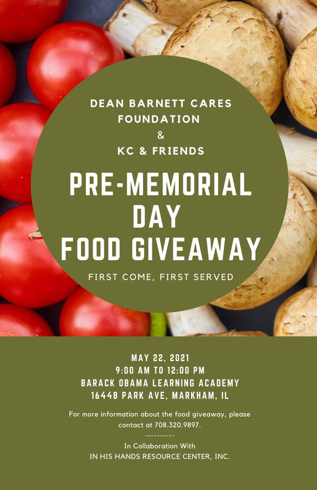 crest_5's tweet photo. Please come out to Barack Obama Learning Academy for Fresh Food Baskets!!! #teamhazelcrest #barackobamalearningacademy #itsallaboutthechildren  #deanbarnettcares https://t.co/CUqVwvuCUy