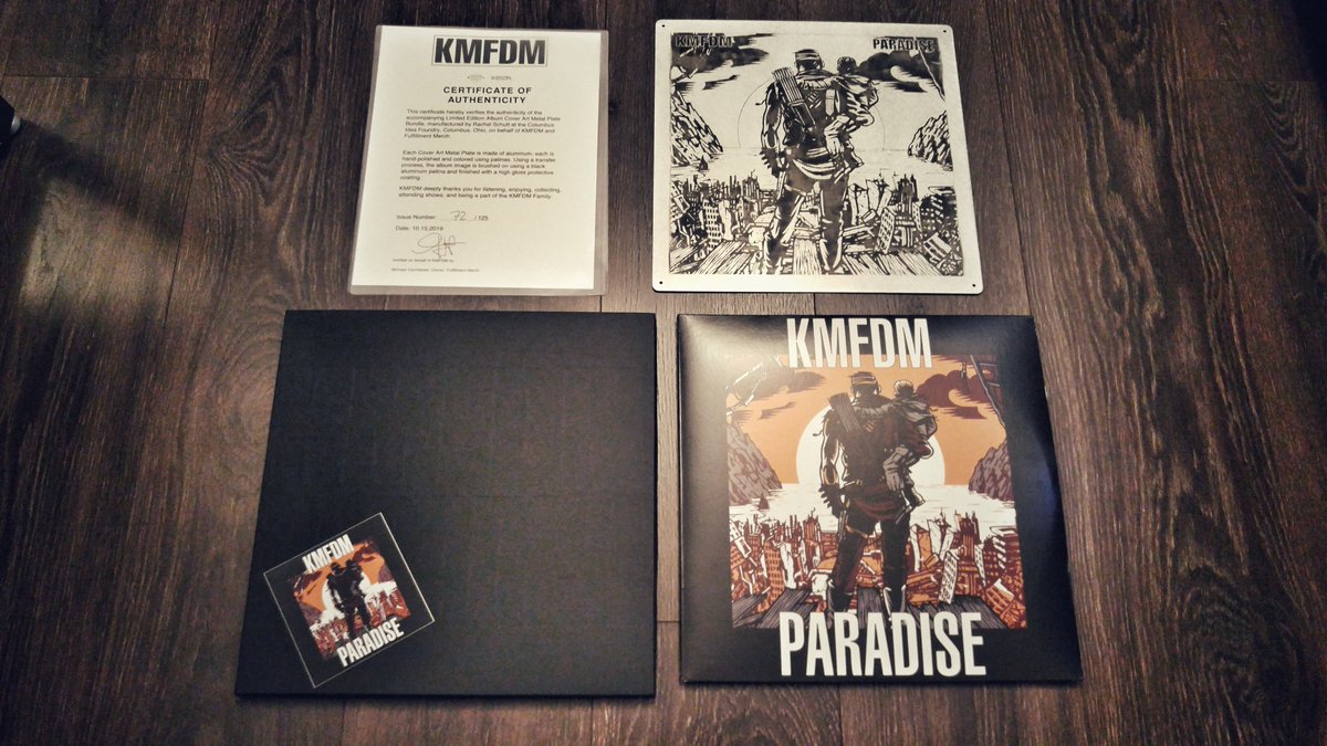 MaskedFilms's tweet photo. Playing some @kmfdmofficial  after work today #KMFDMSUCKS #UltraHeavyBeat #musicislife #industrialnoise #industrialmusic #electronicmusic #KMFDM https://t.co/TOAyEORCU7