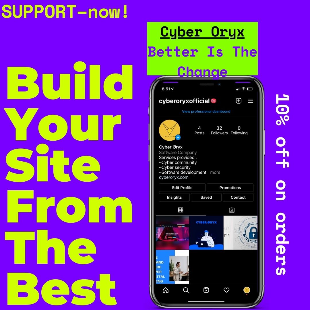 CyberOryx's tweet photo. Build Your Site From The Best in Making
we Offer Many Services Like:Web,App,Security,Software and more
#newbusinessproduct #newbusinessproduct #startup #Newcompany #company #sakshambrudyaan
#cyberoryx #instagramdown #businessgrowth #webdevelopment #Website #WebsiteBuilder #AppDev https://t.co/PpqaKHNdwe