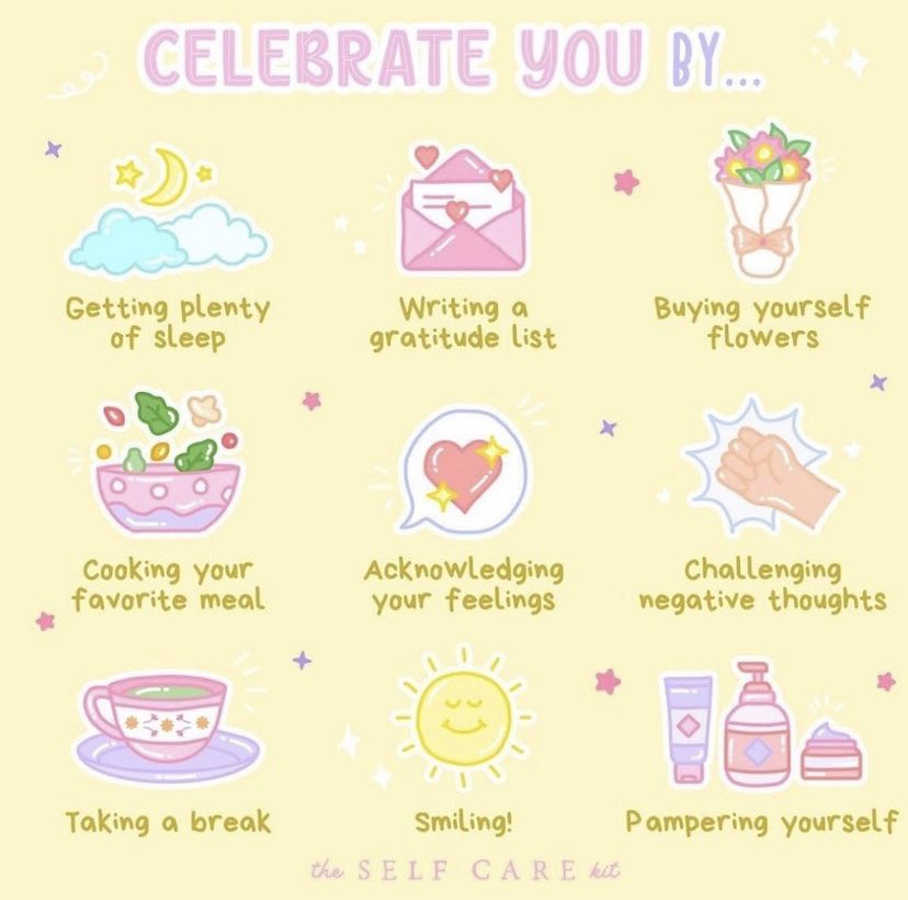 PATCHLab_UTEP's tweet photo. How can you celebrate you today? ✨ Reminding you all to take some time to practice self love. 💖
#MentalHealthMonth #MentalHealthMatters #PATCHLabCares @UTEPPsychology https://t.co/aSU6l8cGeH