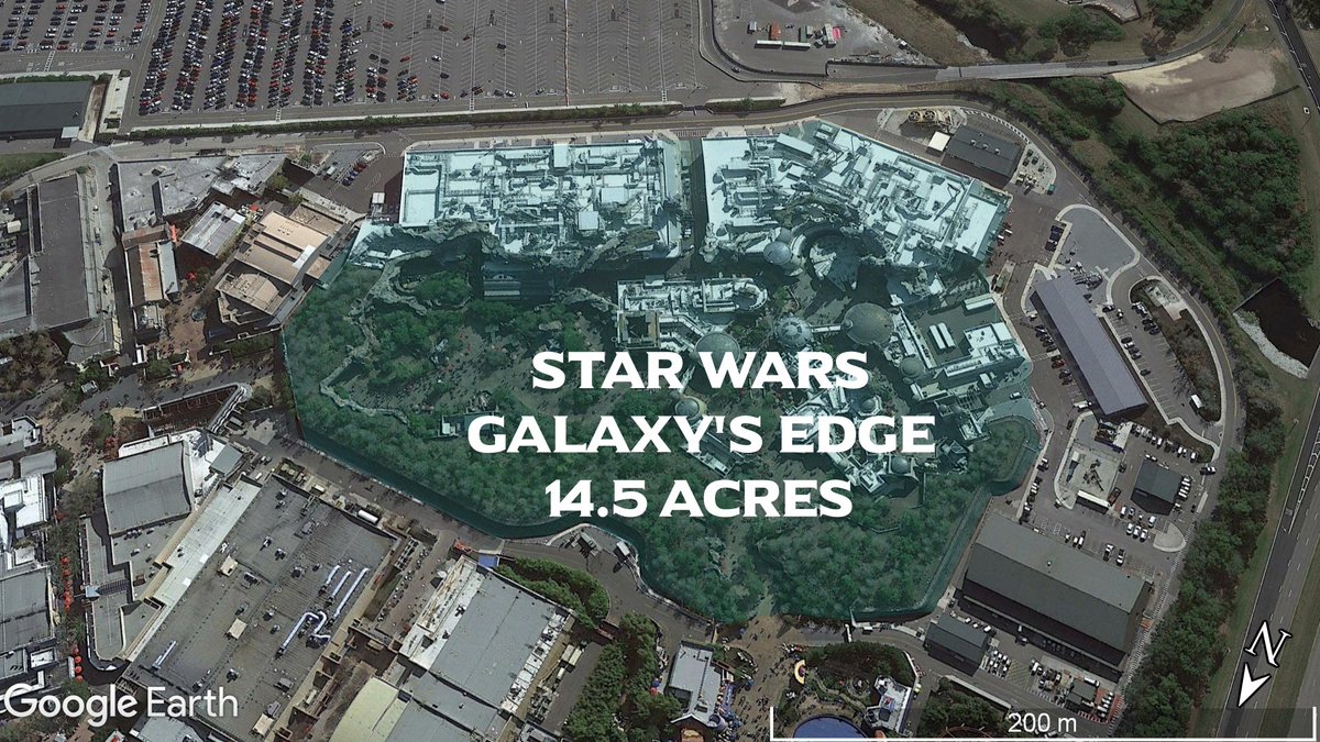  #EpicUniverseWizarding World Land -14 acres*Star Wars Galaxy's Edge - 14.5 acres(*- possible expansion slot not included)