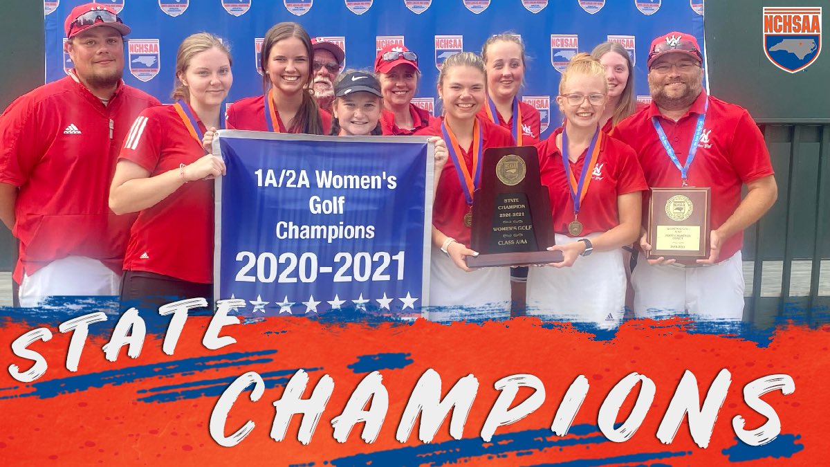 NCHSAA's tweet photo. 1️⃣A/2️⃣A Women’s Golf State Champions 

🏆 @wlincolnhs 

#NCHSAAGOLF ⛳️ https://t.co/q5PcAL92Sl