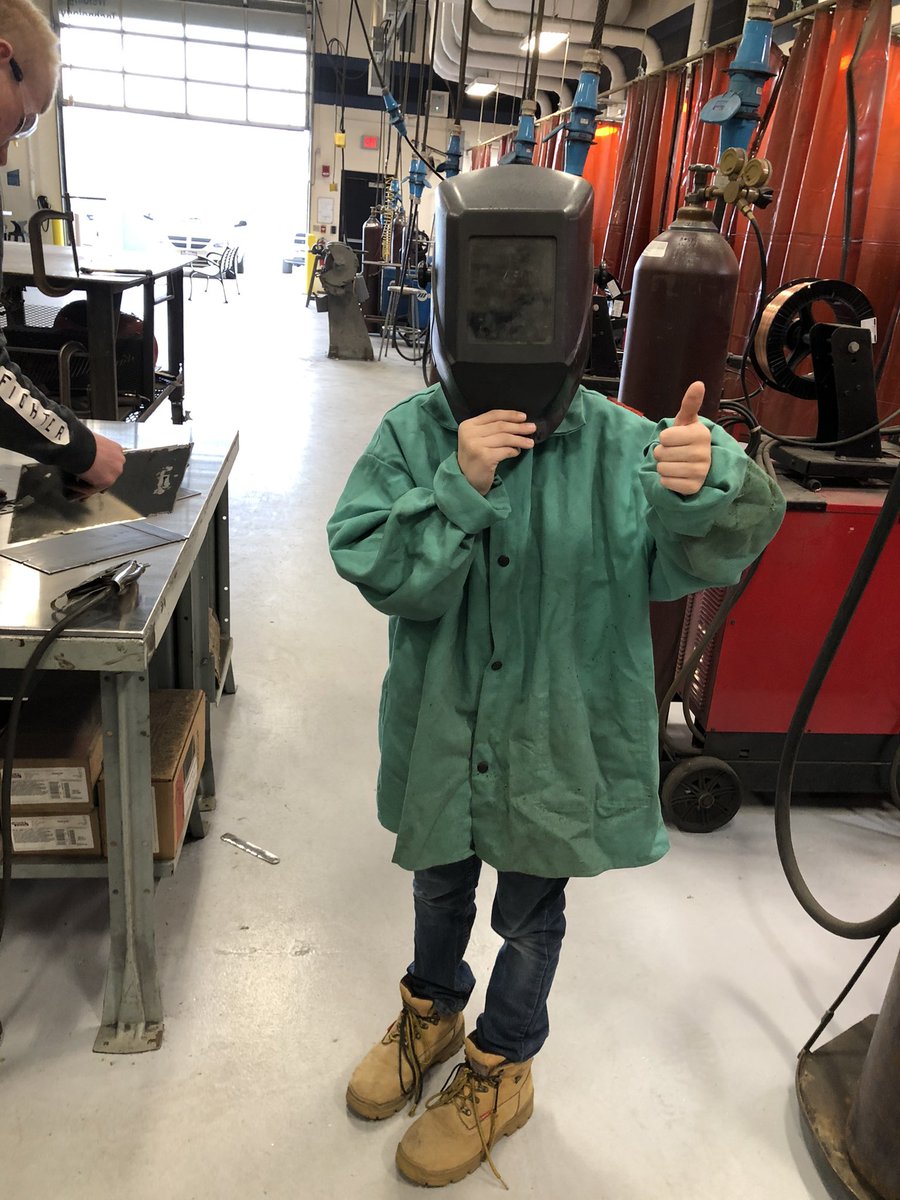 tonya_thorbahn's tweet photo. Thank you @Justin_Shank and Mr. D for taking this child’s spark and turning it into a flame, literally. 🔥 What a great day @MillstreamCC creating a #rocketstove! #TrojanTrue #theSTREAM https://t.co/BmgQC1SPis