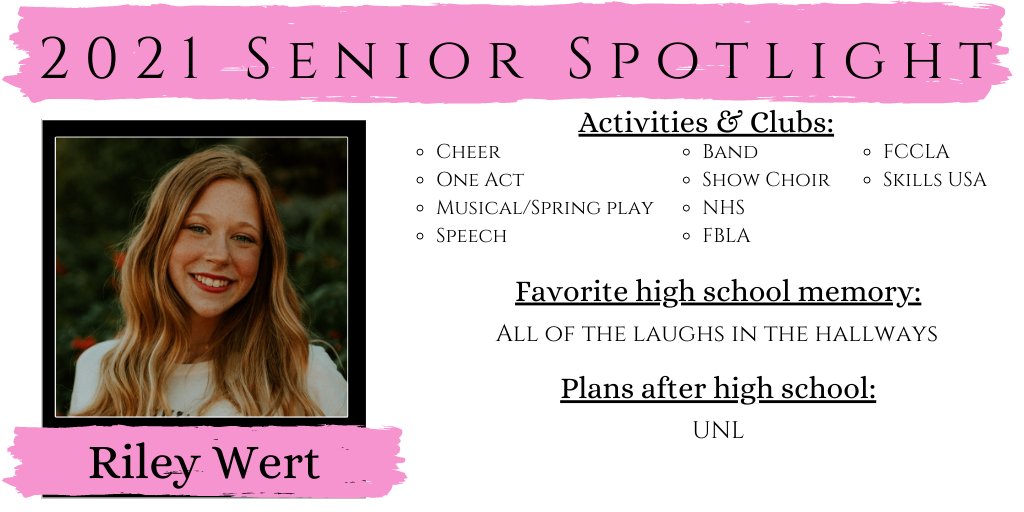 Our last Senior for the day is Riley Wert.

#aurorahuskies #classof2021
