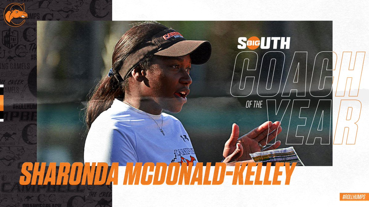 Campbell Softball (@gocamelssb) on Twitter photo She led us to a regular-season title and a No. 1 seed at the Big South Championship! She's now your <a href="/BigSouthSports/">Big South Conference</a> Coach of the Year!!
<a href="/ShoMcDonald/">Sharonda McDonald</a>
#RollHumps ๐ช๐ฅ She led us to a regular-season title and a No. 1 seed at the Big South Championship! She's now your <a href="/BigSouthSports/">Big South Conference</a> Coach of the Year!!
<a href="/ShoMcDonald/">Sharonda McDonald</a>
#RollHumps ๐ช๐ฅ