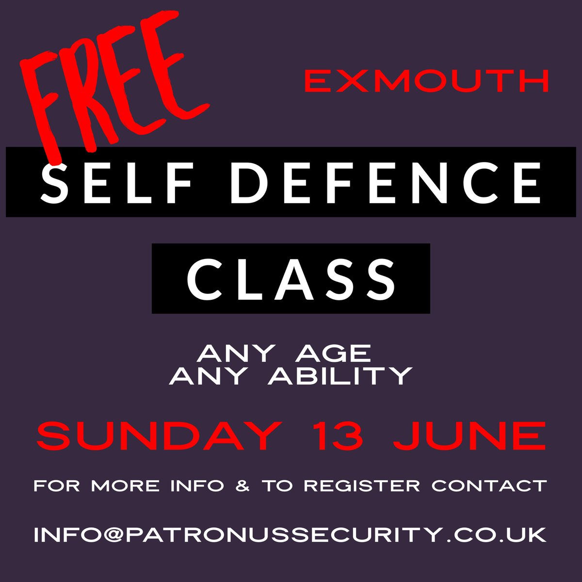 Patronusuk's tweet photo. Julia James, Sarah Everard, Maria Rawlings - rest in peace. 
Do you dread the walk home? Carry keys in your hand ‘just in case’? We are offering a free session in, what could be, life saving techniques.
#Exmouth #selfdefence #tuesdaymotivations #training #trainingsessions https://t.co/h5e2fJ4cd4