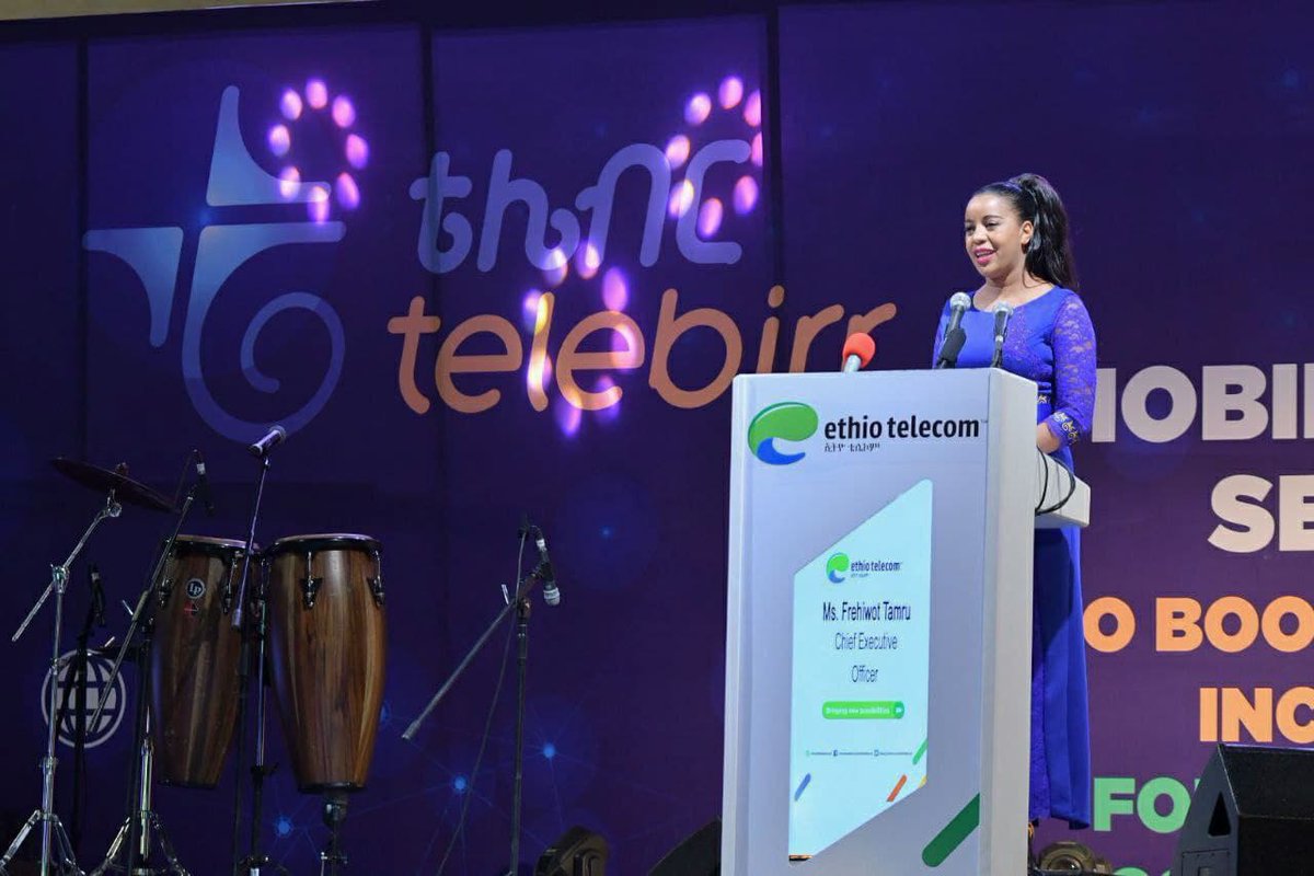 Ethio telecom CEO, Frehiwot Tamiru at Telebirr launch, Ethiopian Govt-owned Telebirr adds over 1m new mobile money users in 1 week