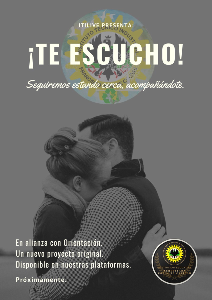 itifjdecaldas's tweet photo. Próximamente un escenario especial para encontrarnos, participar como comunidad y comunicarnos de manera asertiva y constructiva. ¡Te Escucho! Un programa para todos los miembros de la comunidad educativa ¡Espéralo!

 #NUEVO #Programa #proximamente2021 https://t.co/244C3ZBBRB