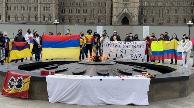 PBIcanada's tweet photo. Canadian Members of Parliament are scheduled to receive a briefing on the current situation in Colombia tonight starting at 7:30 pm EDT. Here are 5 things MPs should consider and a web-link for you to watch this meeting live: https://t.co/OMEQPnJEeJ #ParoNacional #PBIaccompanies https://t.co/hLlz19BgxL