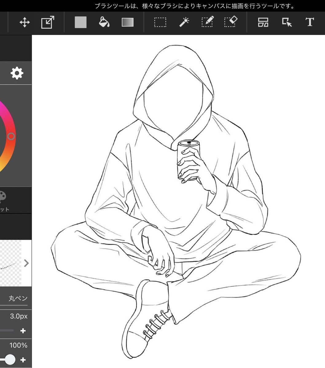 いつも顔から描き始めて顔が描き終わる頃には飽きてる人間がよくここまで我慢したと思いますよ(自画自賛) 