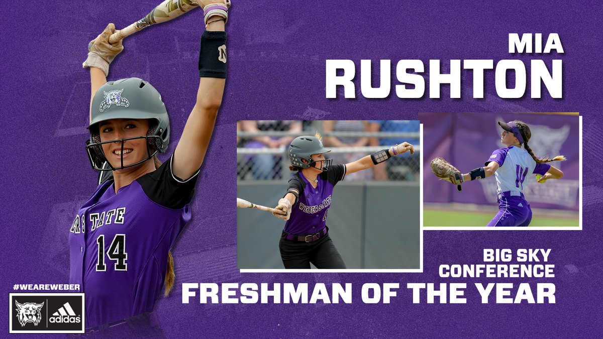 Mia Rushton earned the Big Sky Freshman of the Year award on Tuesday. She led the team with a .390 average, scored 38 runs and started in centerfield in all 42 games this season. She set the WSU consecutive-games hit record with a 24-game streak.

#PurpleReign #WeAreWeber