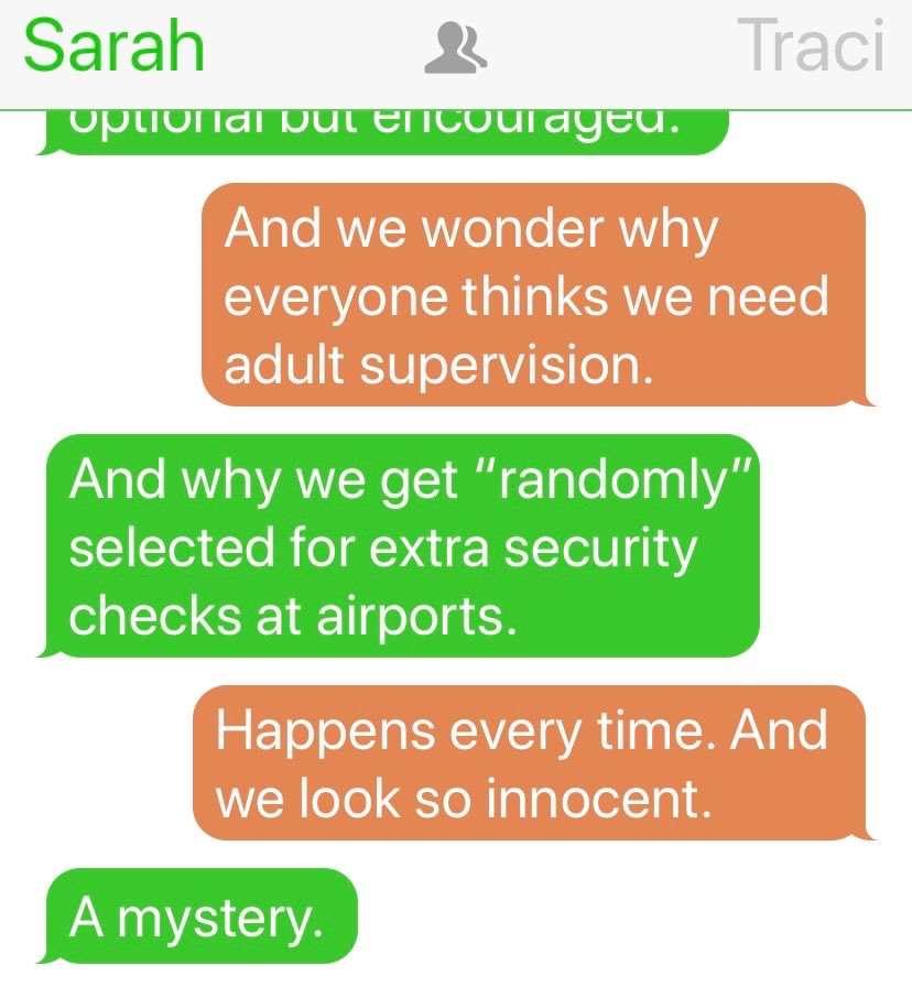 traciabramson's tweet photo. #textingtuesday with @SarahMEden. https://t.co/Fsm96n7Z7y