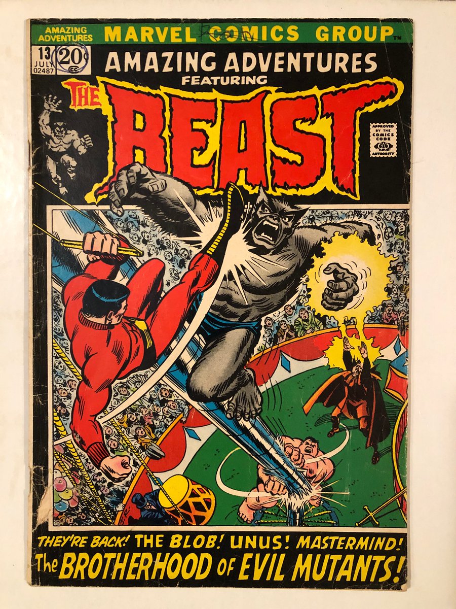 PodblastPodcast's tweet photo. “Marvel Comic Book of the Day”, Two for Tuesday edition. Released in April, 1972
#art #artwork #artist #comics #Marvel #marvelcomics #comicart #popart #circus #brotherhoodofevilmutants #evilmutants #comicbookart #art #70s #thebeast #comicbooks #TheNostalgicPodblast #podcast https://t.co/PCFKGSO8KX