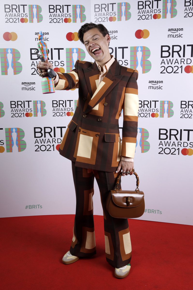Harry with this award for Best Single at The BRIT Awards 2021 - May 11