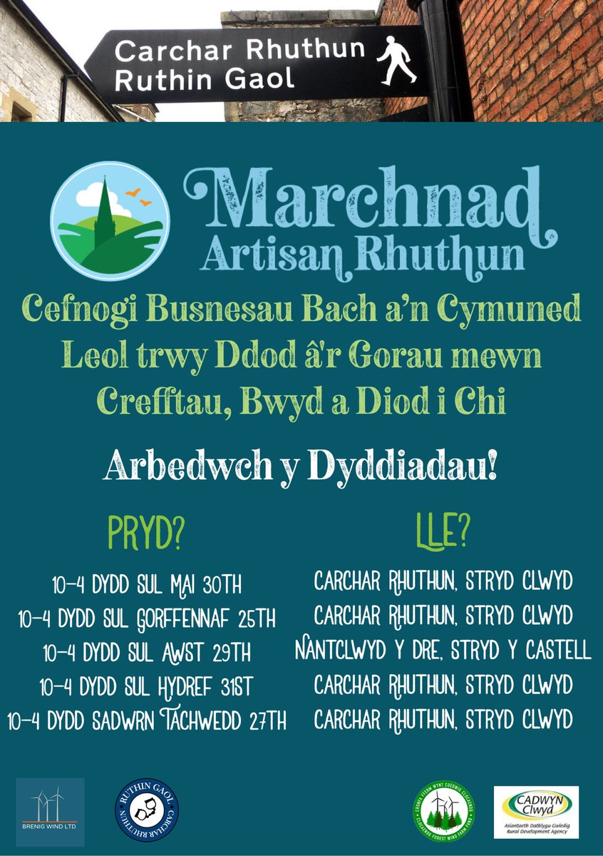 RuthinMarkets's tweet photo. Ddim yn hir i fynd tan ein marchnad nesaf!

Not long now until our next market! https://t.co/AZVE2jq8ii