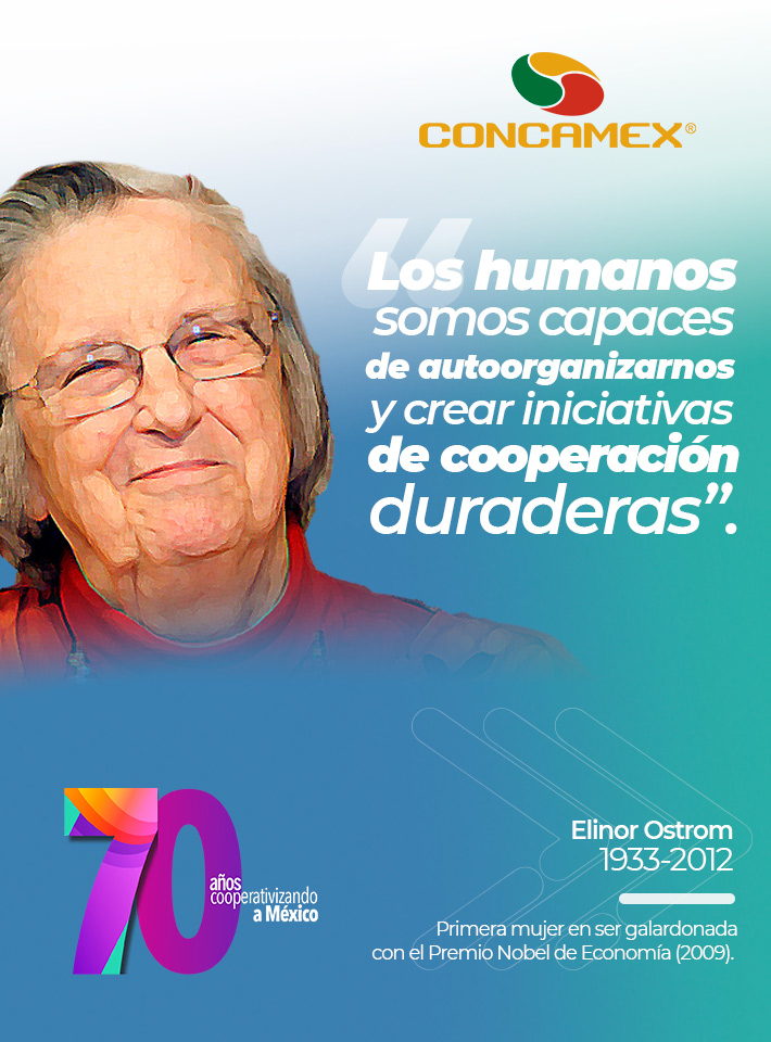 laconcamex's tweet image. Elinor Ostrom (7 de agosto de 1933-12 de junio de 2012). En 2009 se convierte en la primera mujer en ganar el Nobel en Ciencias Económicas.