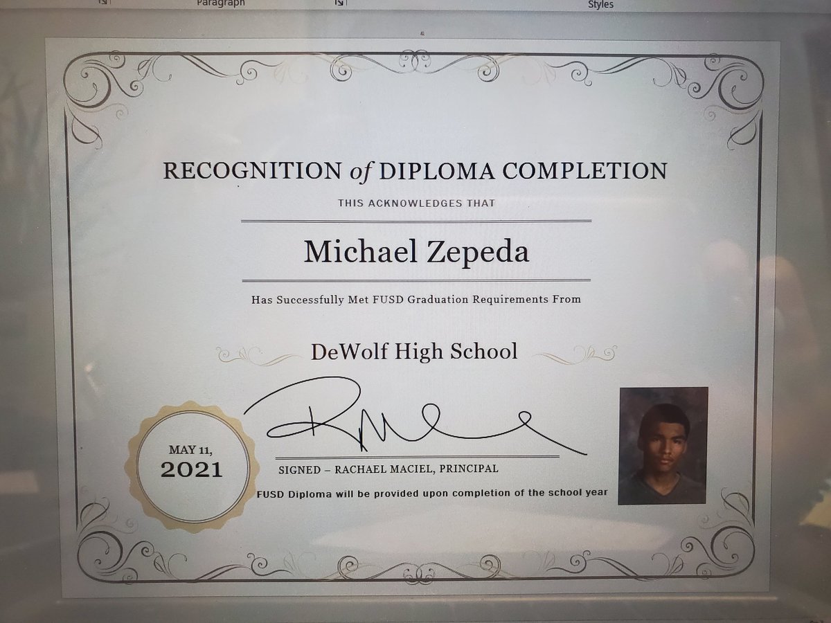 Congratulations to the 27th graduate of the DeWolf class of 2021! We are so proud of you, Michael Zepeda! <a href="/fresnounified/">Fresno Unified</a>