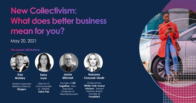 Are you interested in the future purpose of business?

Join Grayling and special guests to discuss the New Collectivism.

Mark your calendars for May 20th!

Sign up here: bit.ly/3xYnn2e