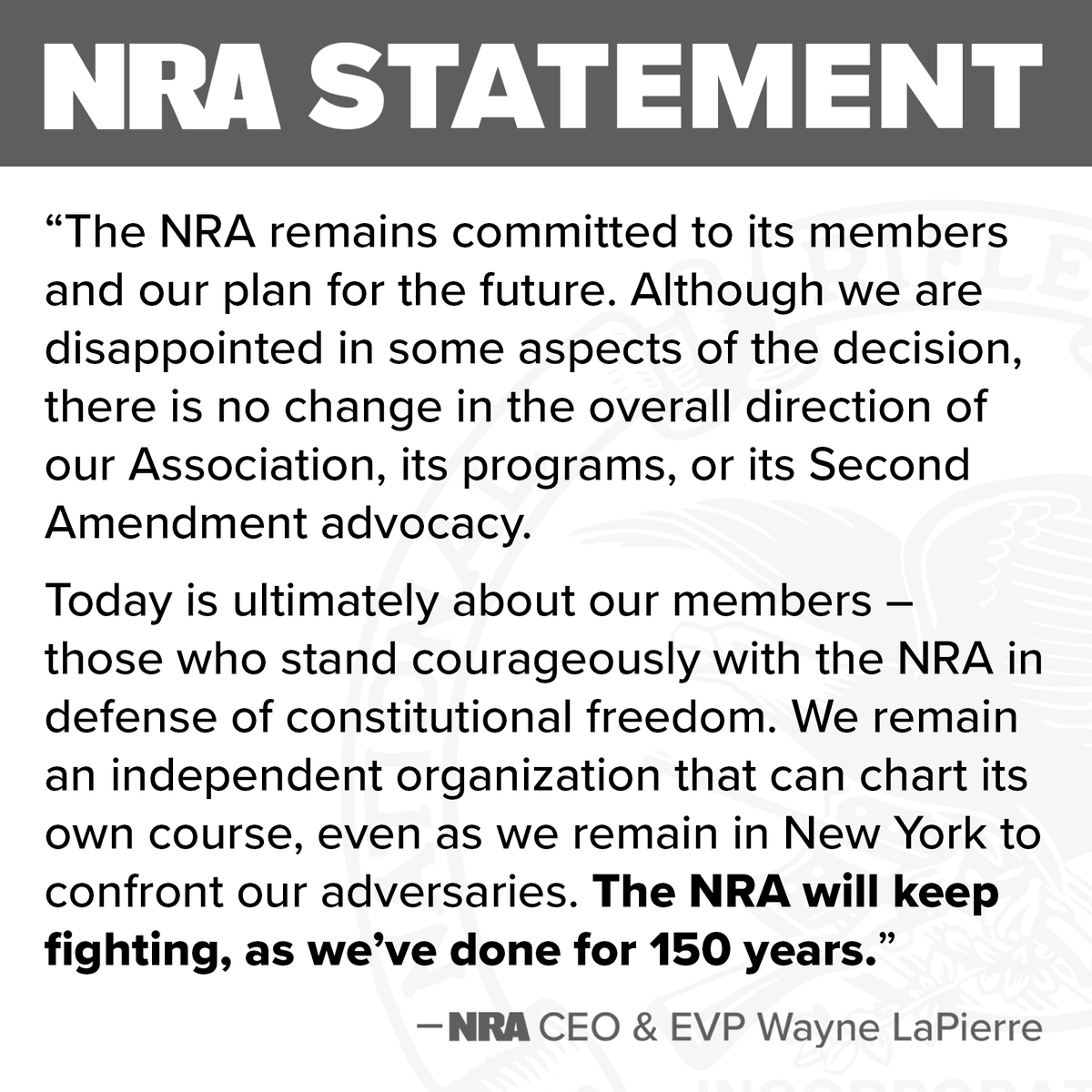 NRA tweet media