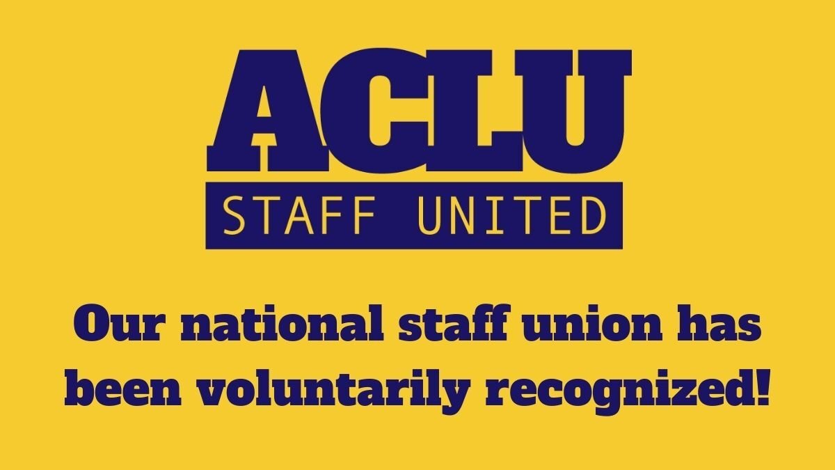 ACLU Staff United on Twitter: