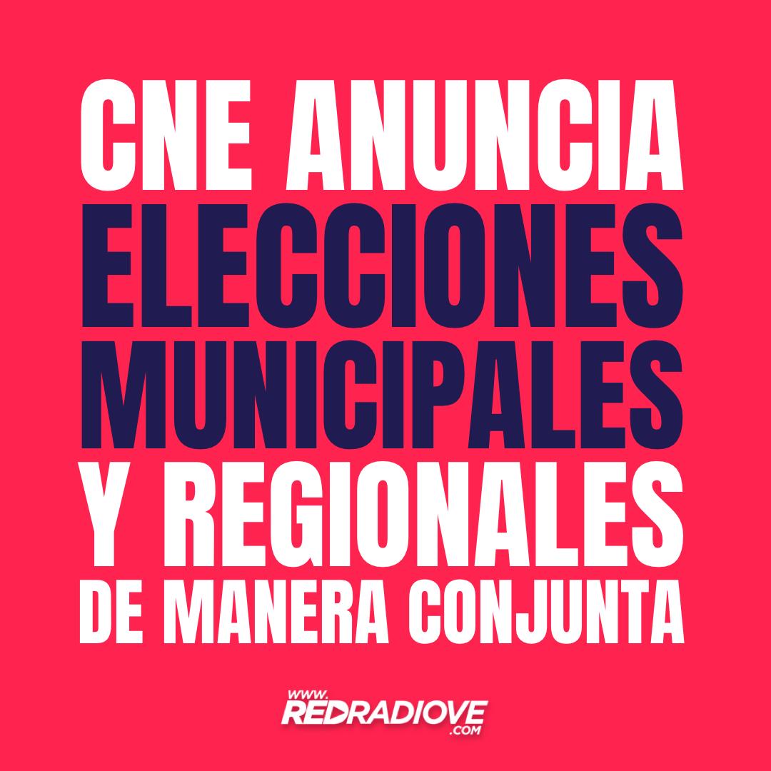 #ÚLTIMAHORA | Presidente de CNE, Pedro Calzadilla, informó que acordaron la realización de elecciones regionales y municipales de manera conjunta