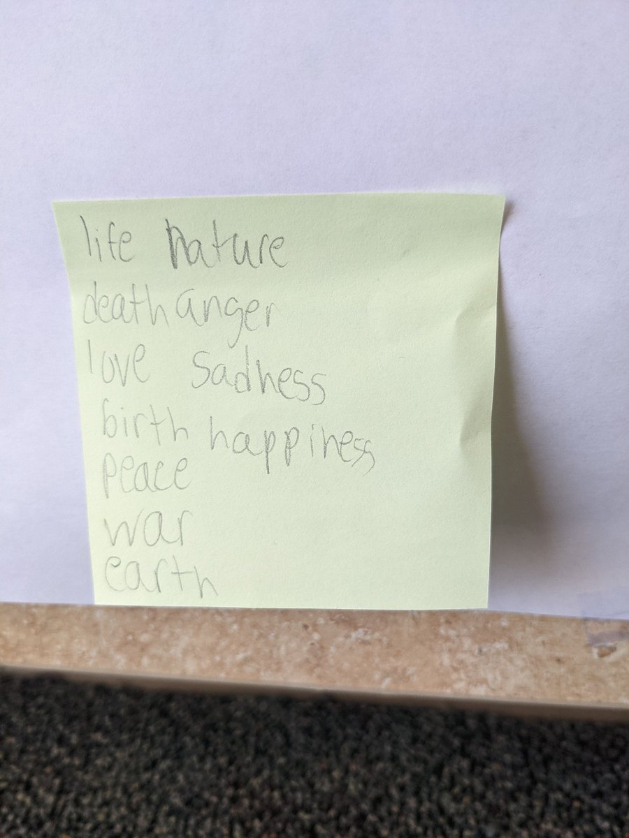 BooksRuleBrown's tweet photo. This lesson was brought to you by Post-It Notes! Although I was toggling between my students at home (thank you Padlet) and my students in class, today felt like a "normal" day. https://t.co/SMWP7ZssDq