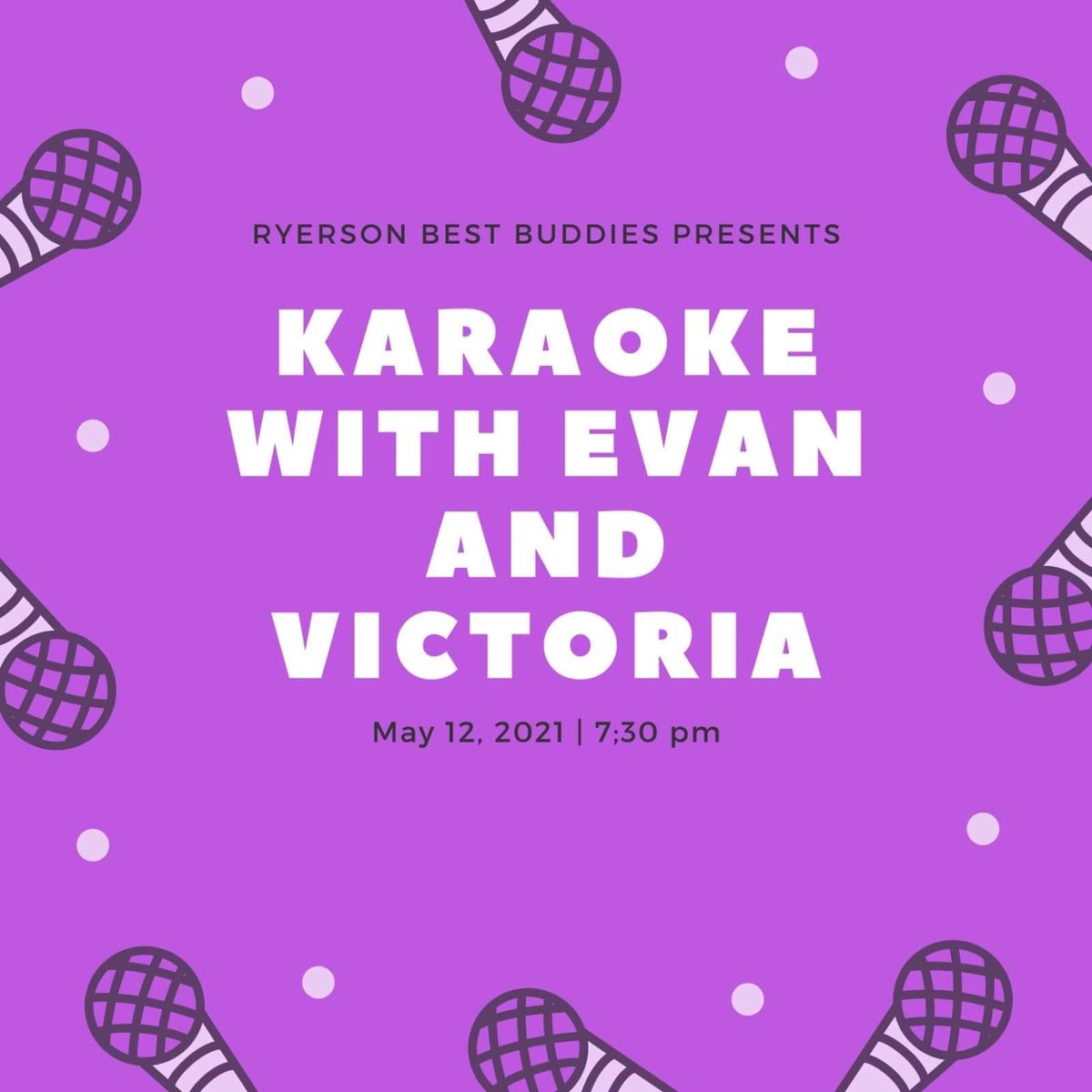 bbryerson's tweet photo. ➡️Head over to our Instagram page @bestbuddiesryerson tomorrow for Karaoke at 7:30pm (EDT) 🎤🎶

🕺 See you then! https://t.co/qQQ6bAiyPE