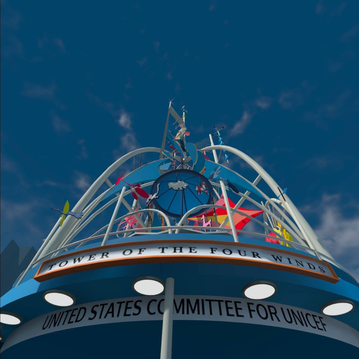 crankysomething's tweet photo. Project: Fairwinds, the VR recreation of The Tower of the Four Winds from the 1964-65 NY World's Fair is now available via the Oculus App Lab! https://t.co/Lb489KlJ1m https://t.co/CSoMQstiTu
