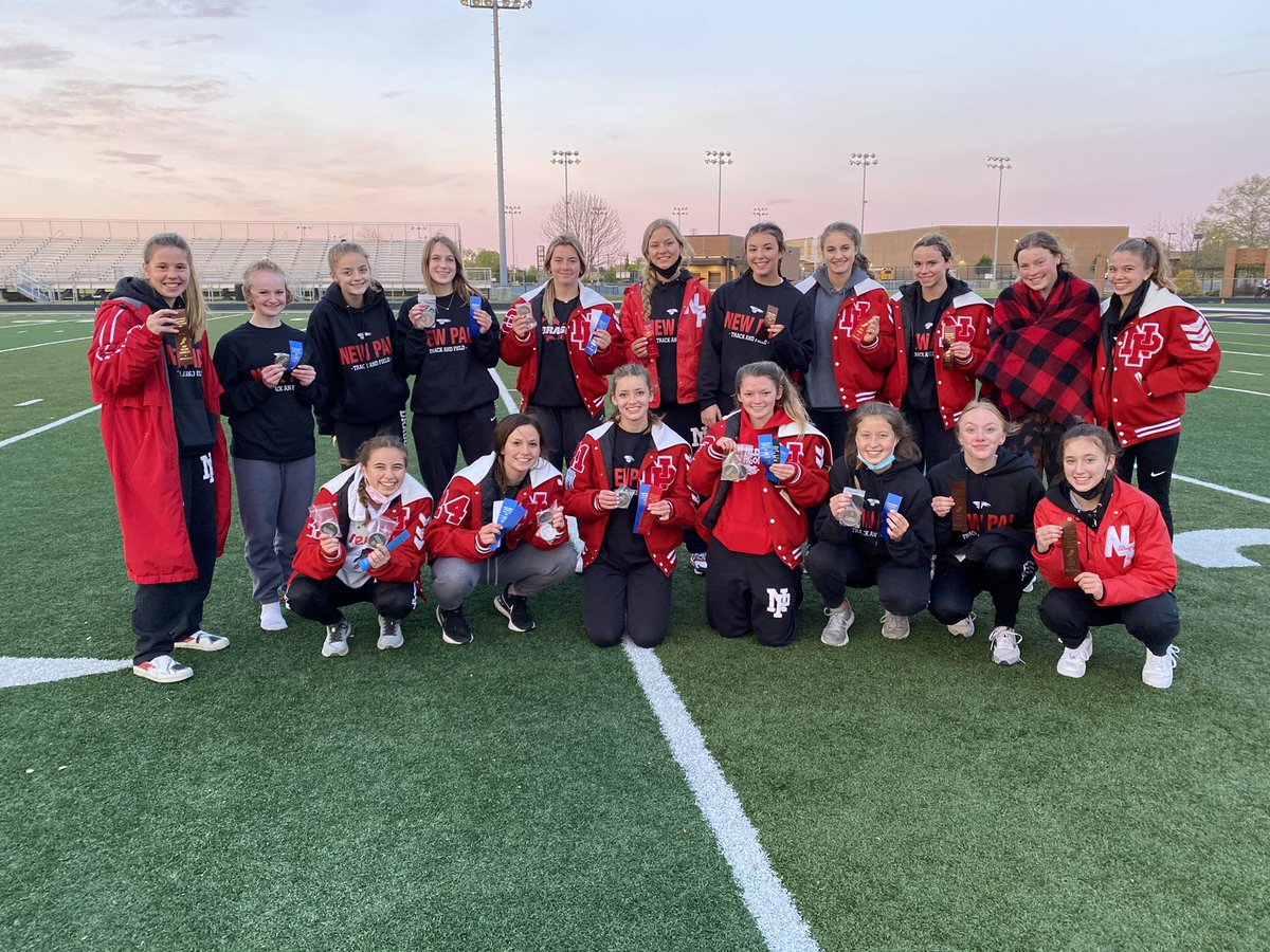 Girls Conference final results:

Mt. Vernon - 113
New Pal - 112
Yorktown - 89.5
New Castle - 82
Greenfield - 76
Delta - 69.5
Pendleton - 47
Shelbyville - 35

So close, but couldn’t be more proud of how this group competed. #NewPalProud of every single one of them.
<a href="/NPHSDragons/">New Palestine Dragons</a>