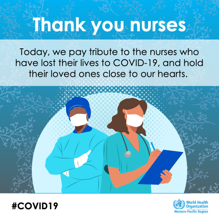 Thank you nurses
Today we pay tribute to the nurses who have lost their lives to COVID-19, and hold their loved ones close to our hearts.